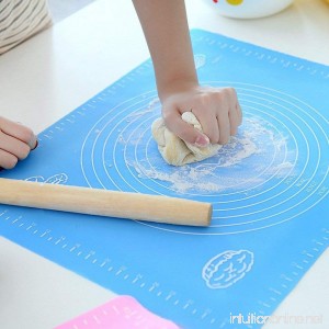 Silicone Baking Mat 19.7 x 15.7 - Non-Stick Baking Mat for Housewife Cooking Enthusiasts pasta boards Pastry Mat Heat Resistant Nonskid Table Mat (Blue) - B0797QD6VC
